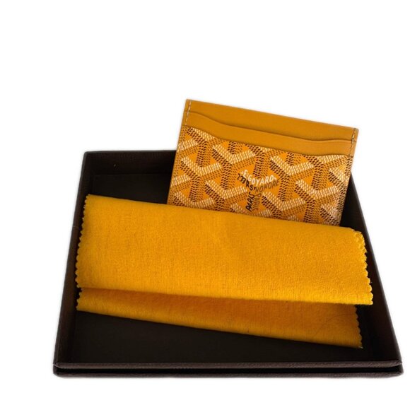 Goyard Card Holder Yellow Full Set - Picture 1 of 3